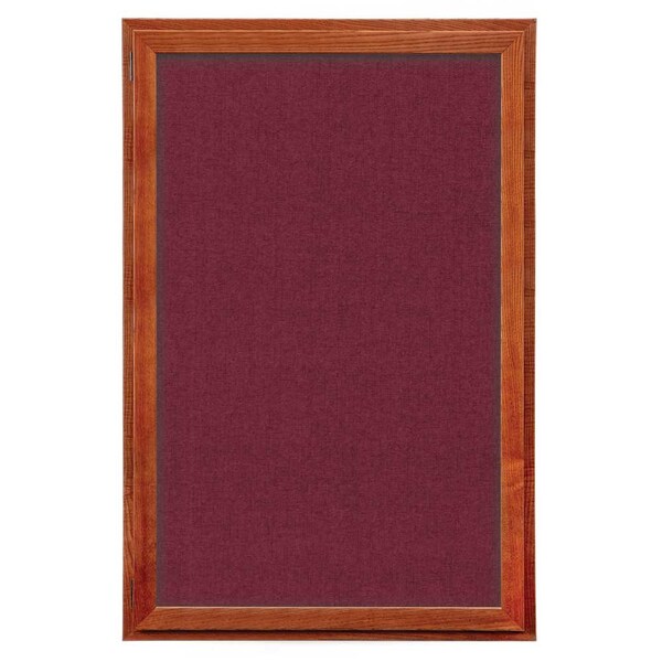 Indoor Enclosed Combo Board, 72"x36", Satin Frame/Blue & Pearl
